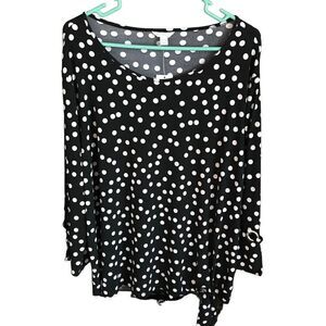 C established Cato plus size 18/20 Black polka dot 3/4 sleeve New